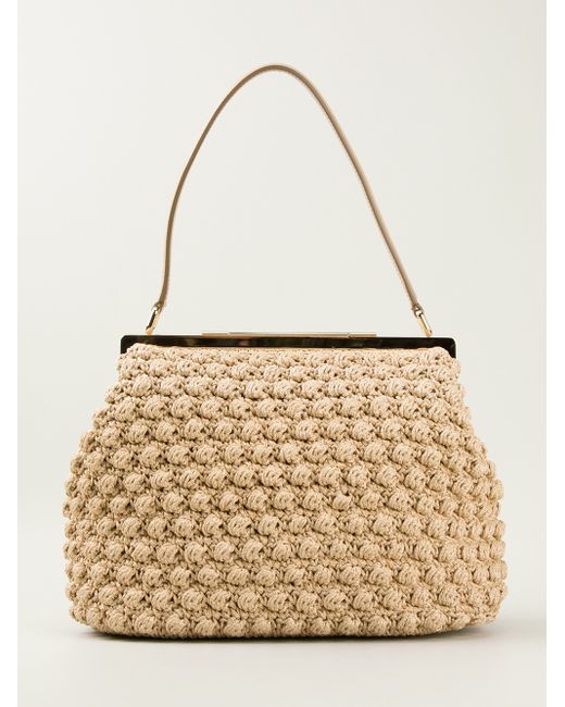 Dolce & Gabbana Natural Medium Crochet Bag