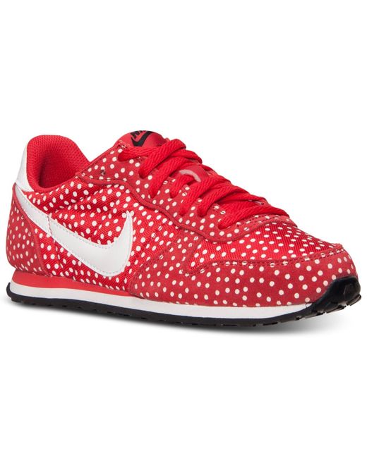 Nike Red Women'S Genicco Print Casual Sneakers From Finish Line