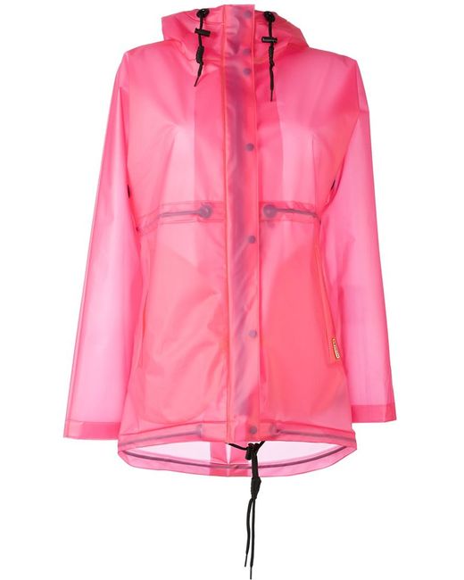 HUNTER Pink Hooded Raincoat