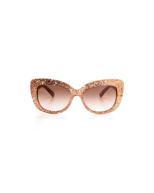 kate spade new york Pink Ursula Glitter Cat-eye Sunglasses