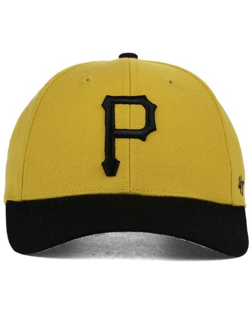 47 Brand Yellow Pittsburgh Pirates Mvp Curved Cap for men