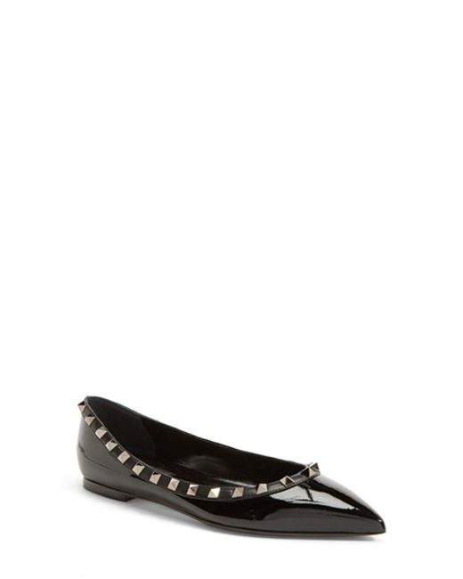 valentino rockstud noir flat