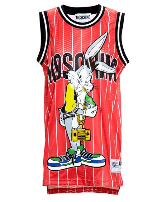 Moschino Red Bugs Bunny Basketball Jersey