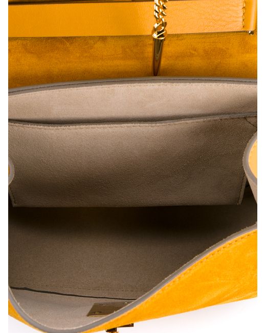 Chlo Drew Small Leather Bag in Yellow | Lyst
