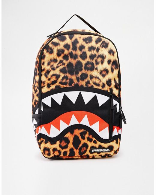 Sprayground Multicolor The Leopard Shark Laptop Backpack for men