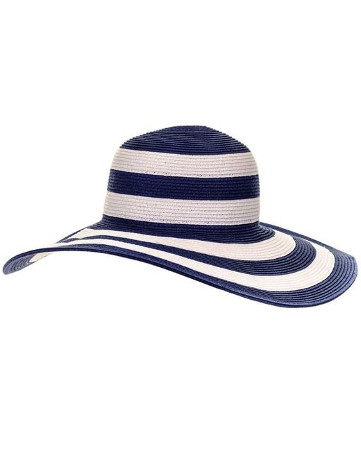 Black.co.uk Blue Navy And White Striped Wide Brimmed Sun Hat