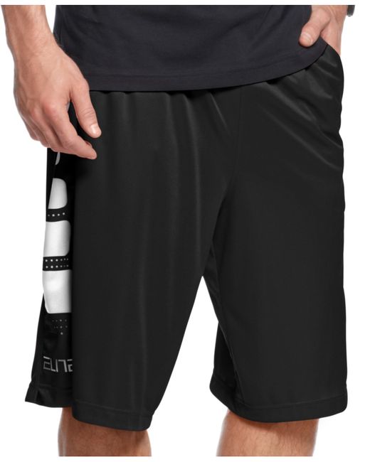 Nike Black Elite Stripe Basketball Shorts for men