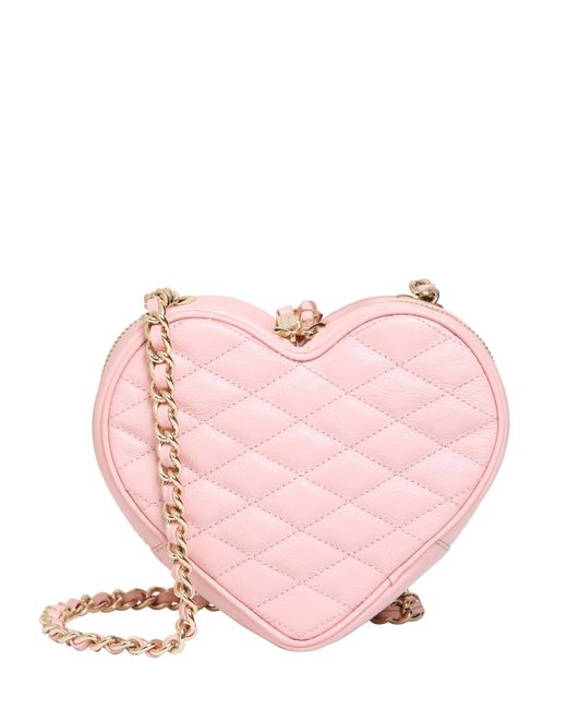 Rebecca Minkoff Pink Heart Quilted Leather Shoulder Bag