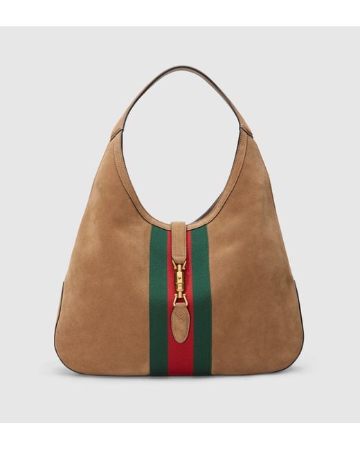 Gucci Brown Jackie Soft Suede Hobo