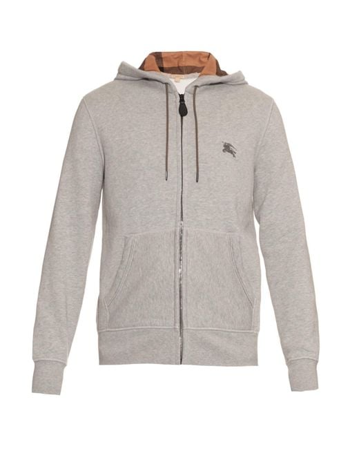 Burberry Brit Pearce Hooded Fleece Sweater in Grey (Gray) for Men | Lyst