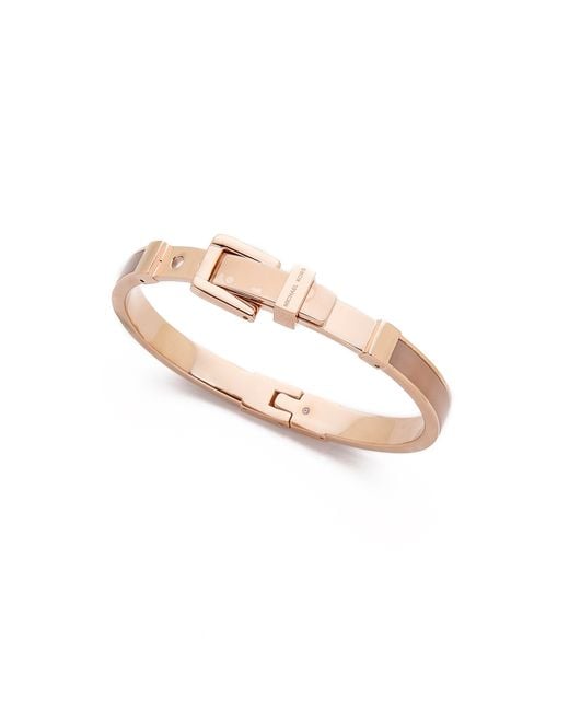 Michael Kors Mk Buckle Bangle Bracelet - Rose Gold in Pink | Lyst Canada