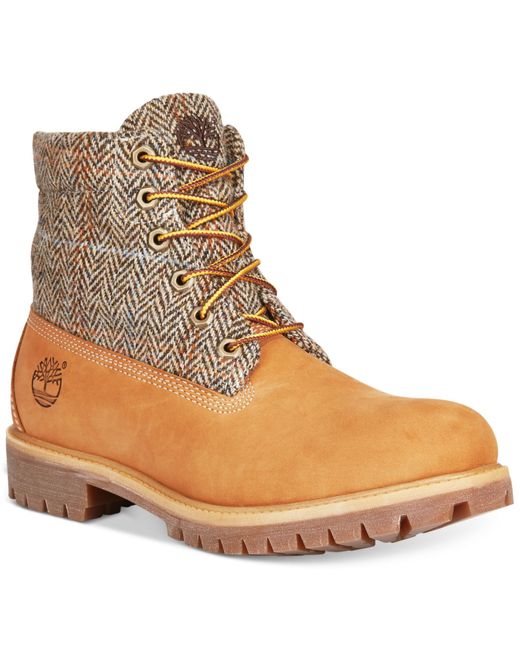 Timberland Natural Men's Rolltop Plaid Wheat Boots for men