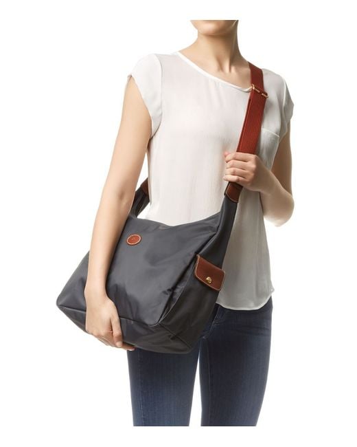 Longchamp Le Pliage Hobo Bag in Grey Lyst UK