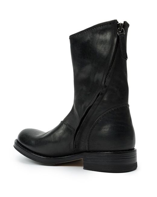 Premiata Side Zip Boots in Black for Men | Lyst
