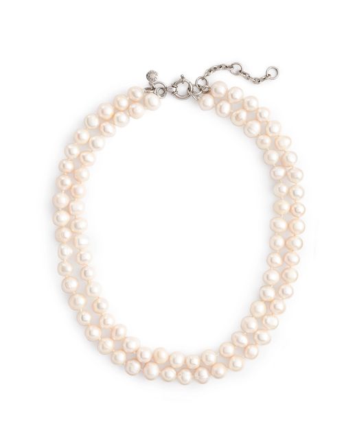 J.Crew White Freshwater Pearl Double-strand Necklace