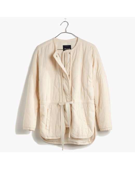 Madewell Natural Quilted Drawstring Jacket