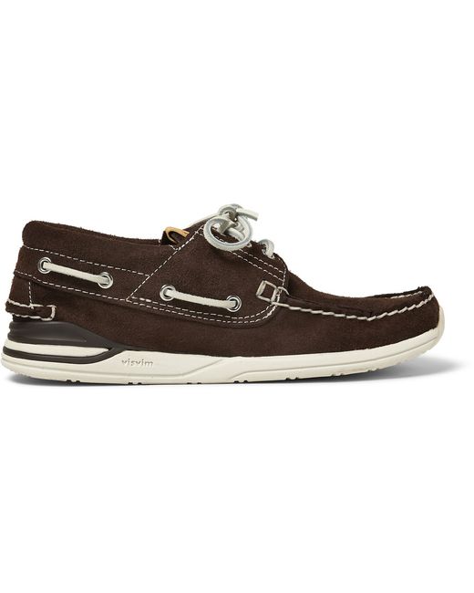 Visvim Hockney Suede Boat Shoes in Brown for Men | Lyst