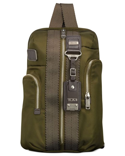 Tumi Green Alpha Bravo Monterey Sling Backpack for men