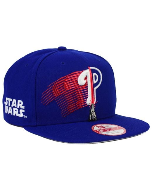 KTZ Blue Philadelphia Phillies Star Wars Logoswipe 9fifty Snapback Cap for men