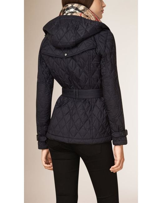 Trench Coat Burberry Quilted Jacket With Hoodie Trench Coat