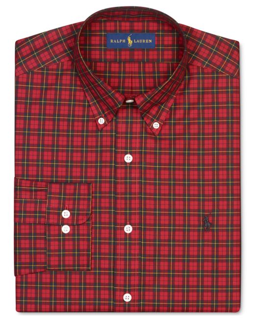 Polo Ralph Lauren Red Plaid Dress Shirt for men