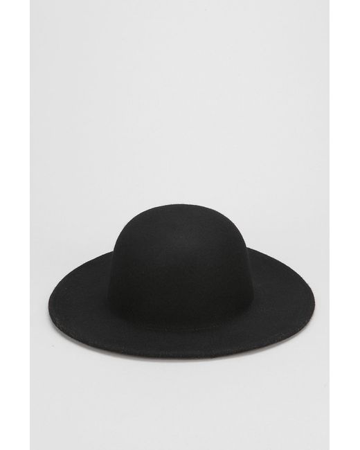 Urban Outfitters Black Wide-Brim Bowler Hat for men
