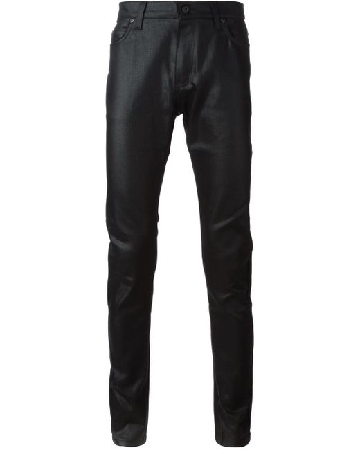 Naked & Famous Black Waxed Finish Jeans for men