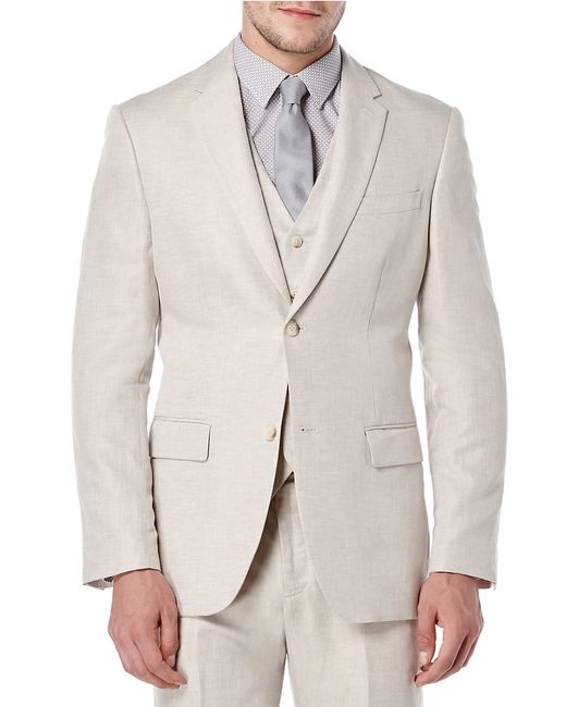 Perry ellis Big And Tall Linen Suit Jacket in Beige for Men (Natural ...