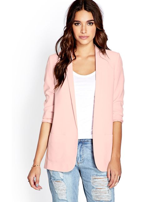 soft pink blazer womens