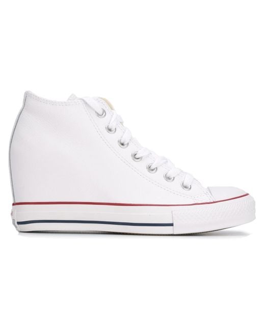 pobre tirano Restricciones Converse 'chuck Taylor All Star Lux Wedge' Sneakers in White | Lyst