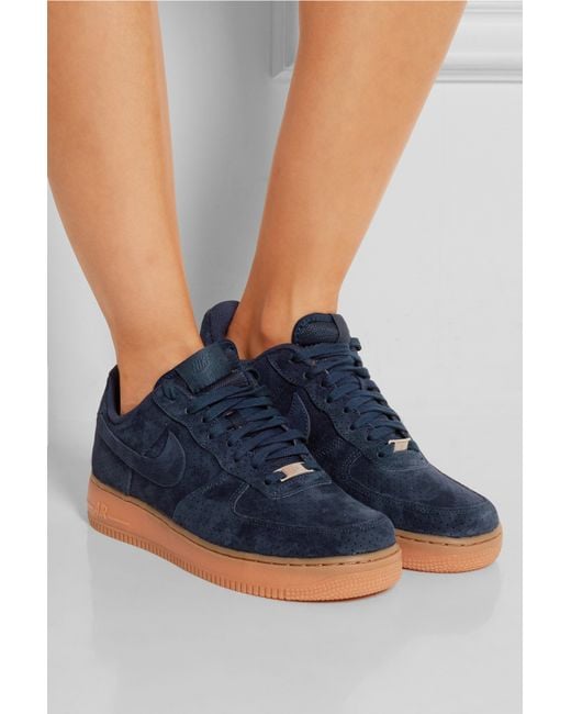 Nike Air Force 1 07 Suede Sneakers in Blue | Lyst UK