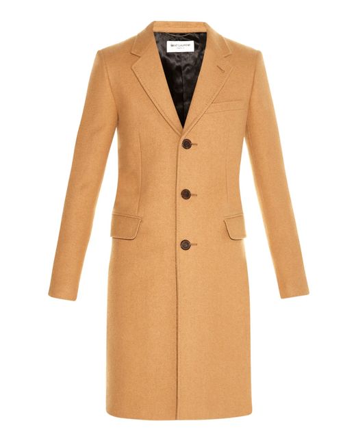 Saint Laurent Chesterfield Camel-hair Overcoat in Natural for Men | Lyst  Canada