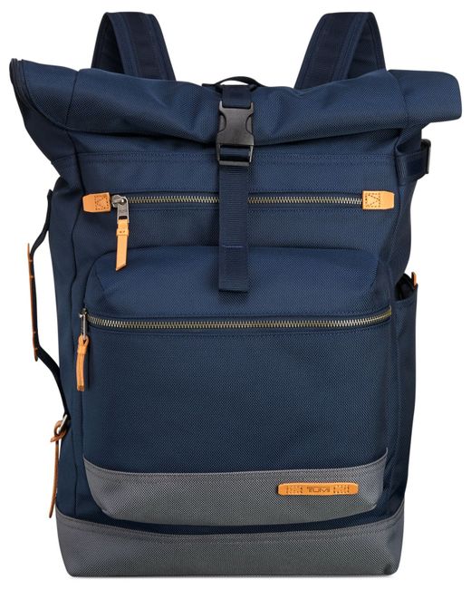 Tumi Blue Dalston Ridley Roll-top Backpack for men