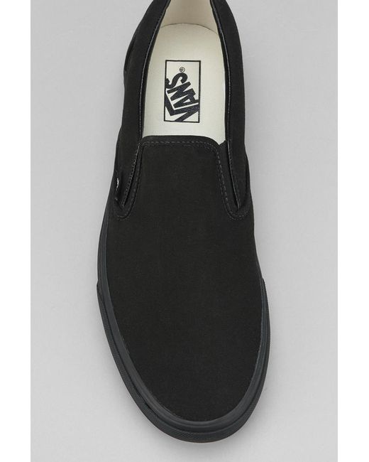 mens black vans slip ons