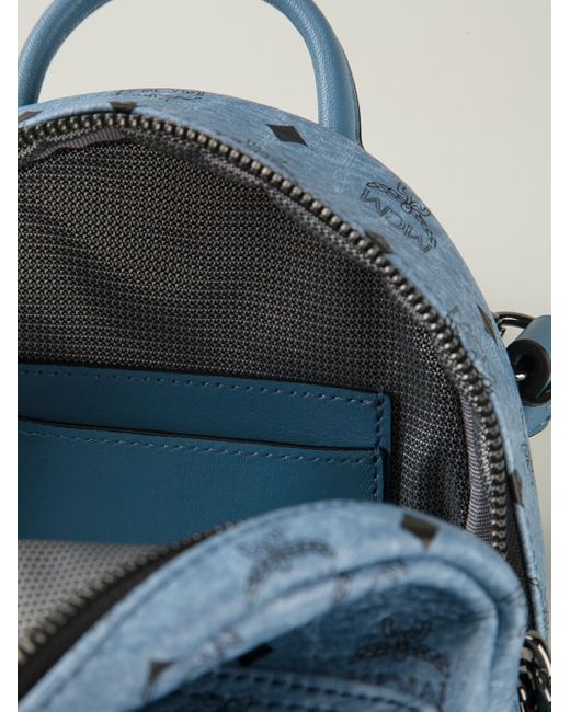 MCM Blue Mini 'Bebe Boo' Backpack