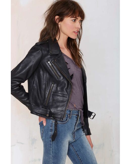 Gal Neuw Berlin Leather Moto Jacket 