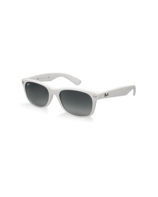 Ray-Ban White New Wayfarer Sunglasses with Tapered Temples