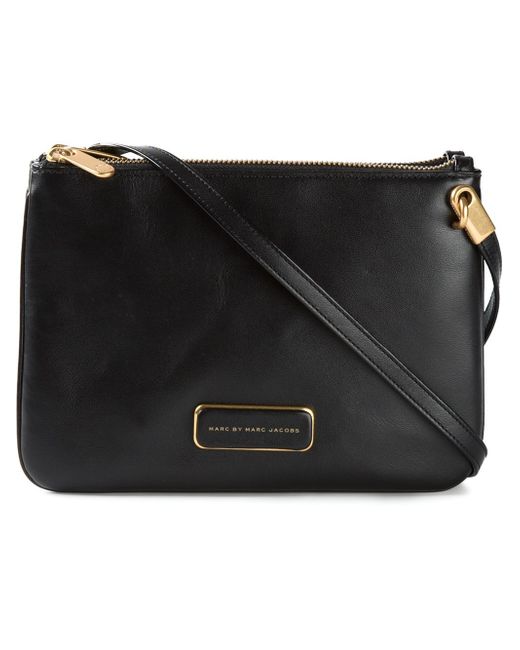 Marc By Marc Jacobs Black Ligero Double Percy Leather Cross-body Bag