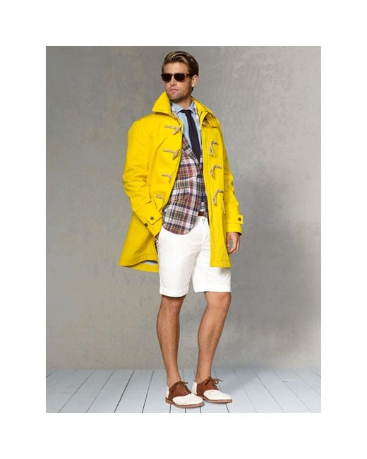 RLX Ralph Lauren Yellow Waterproof Toggle Coat for men