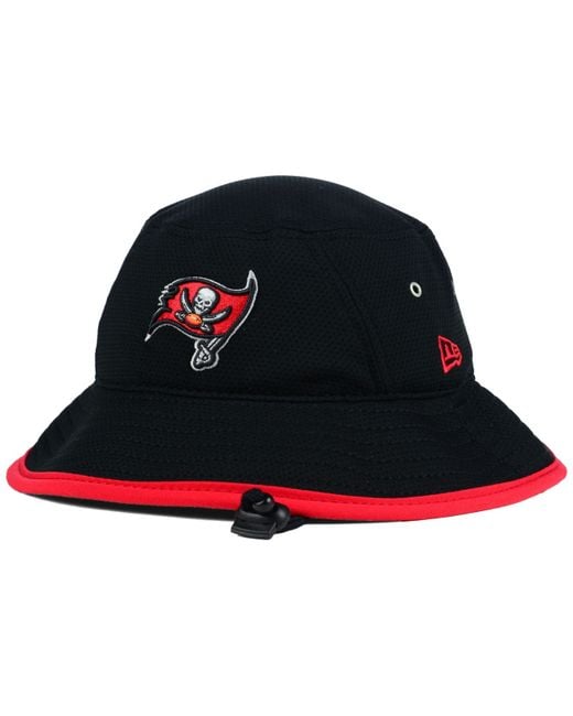 KTZ Black Tampa Bay Buccaneers Training Bucket Hat for men