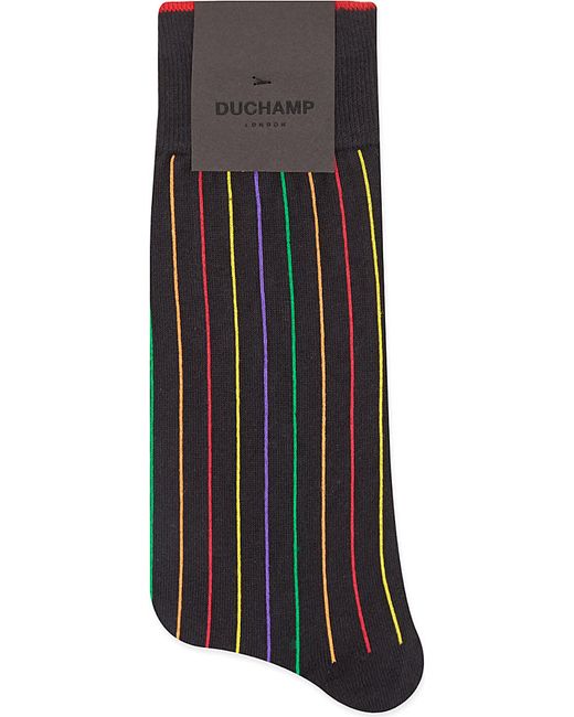 Duchamp Pop Vertical Stripes Socks in Black for Men Lyst