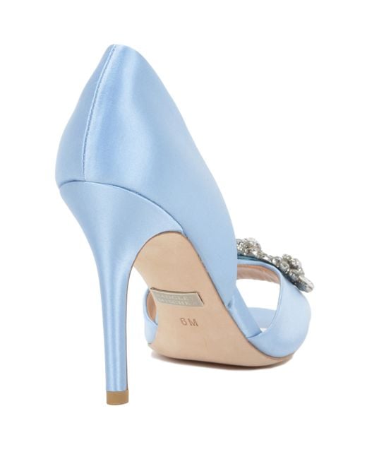 badgley mischka bridal shoes light blue