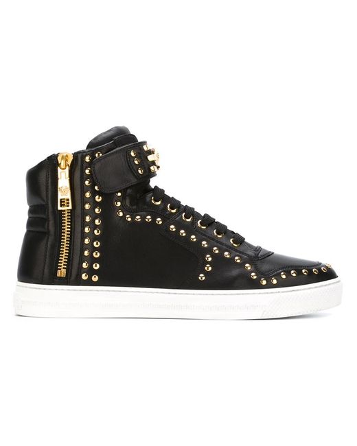 versace studded high top sneakers versace studded hi top sneakers in black save 30 lyst versace studded high top sneakers versace studded hi top sneakers in black save 30 lyst