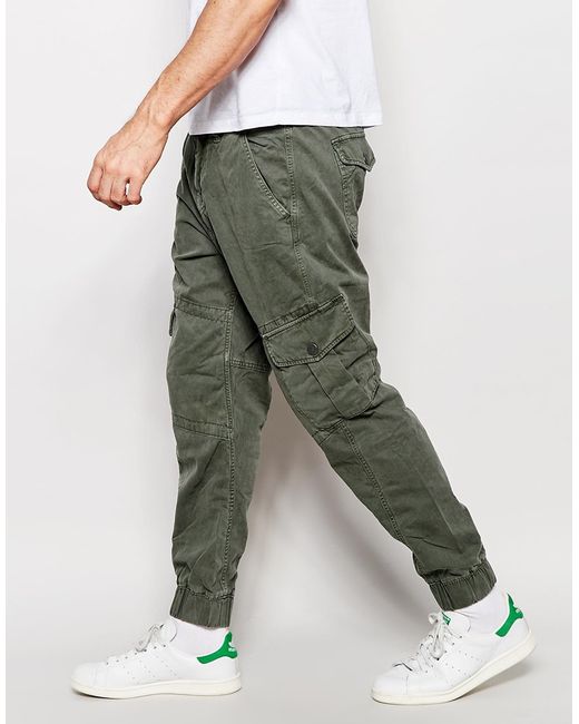 True Religion Slim Tapered Cargo Trousers With Pocket Detailing in Green  for Men | Lyst