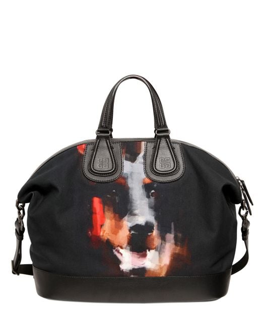 Givenchy Black Canvas & Leather Nightingale Bag for men