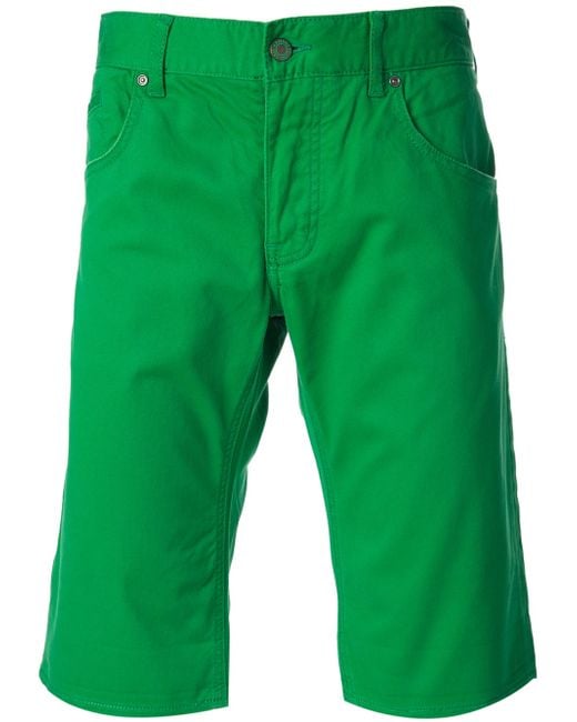 Armani Jeans Green Denim Shorts for men
