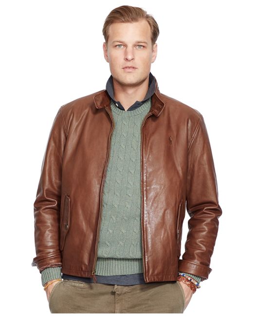 Polo Ralph Lauren Big And Tall Leather Barracuda Jacket in Brown for Men |  Lyst