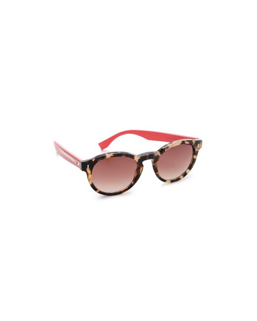 Fendi Tortoise Bright Side Sunglasses - Havana Split Green  display picture 3