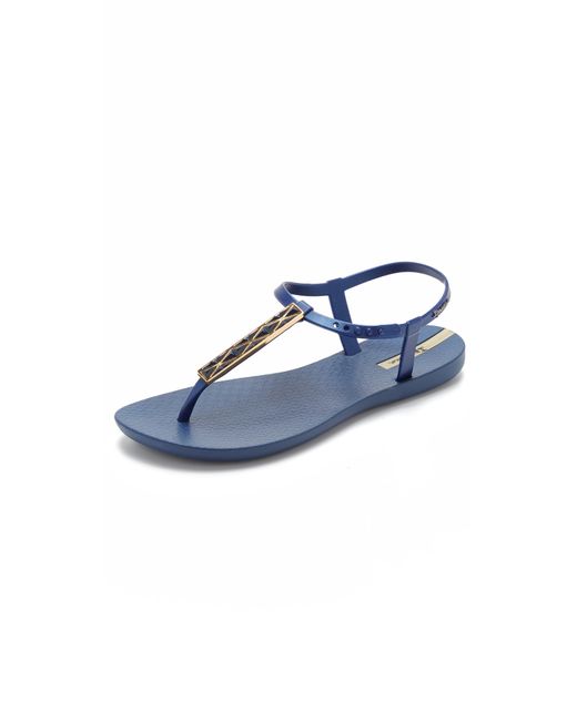Ipanema Blue Pietra T Strap Sandals