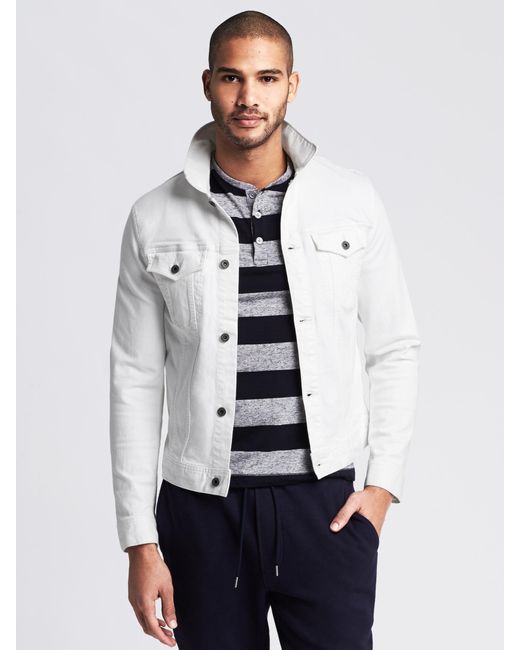 Banana Republic White Denim Jacket for 
